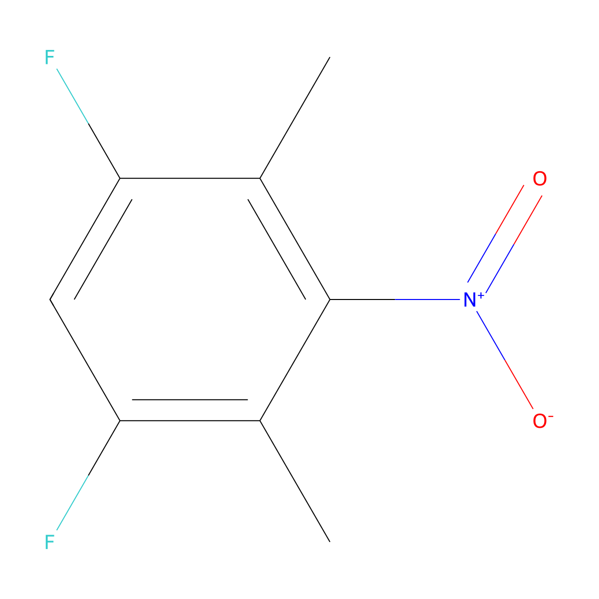 1,5-Difluoro-2,4-dimethyl-3-nitrobenzene molecular structure, CAS 3026418-25-4