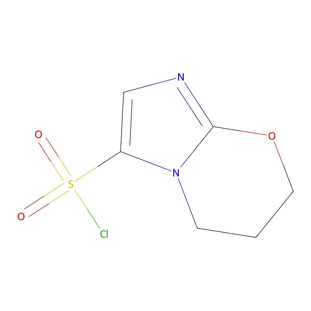 5H,6H,7H-imidazo[2,1-b][1,3]oxazine-3-sulfonyl chloride molecular structure, CAS 3026481-45-5
