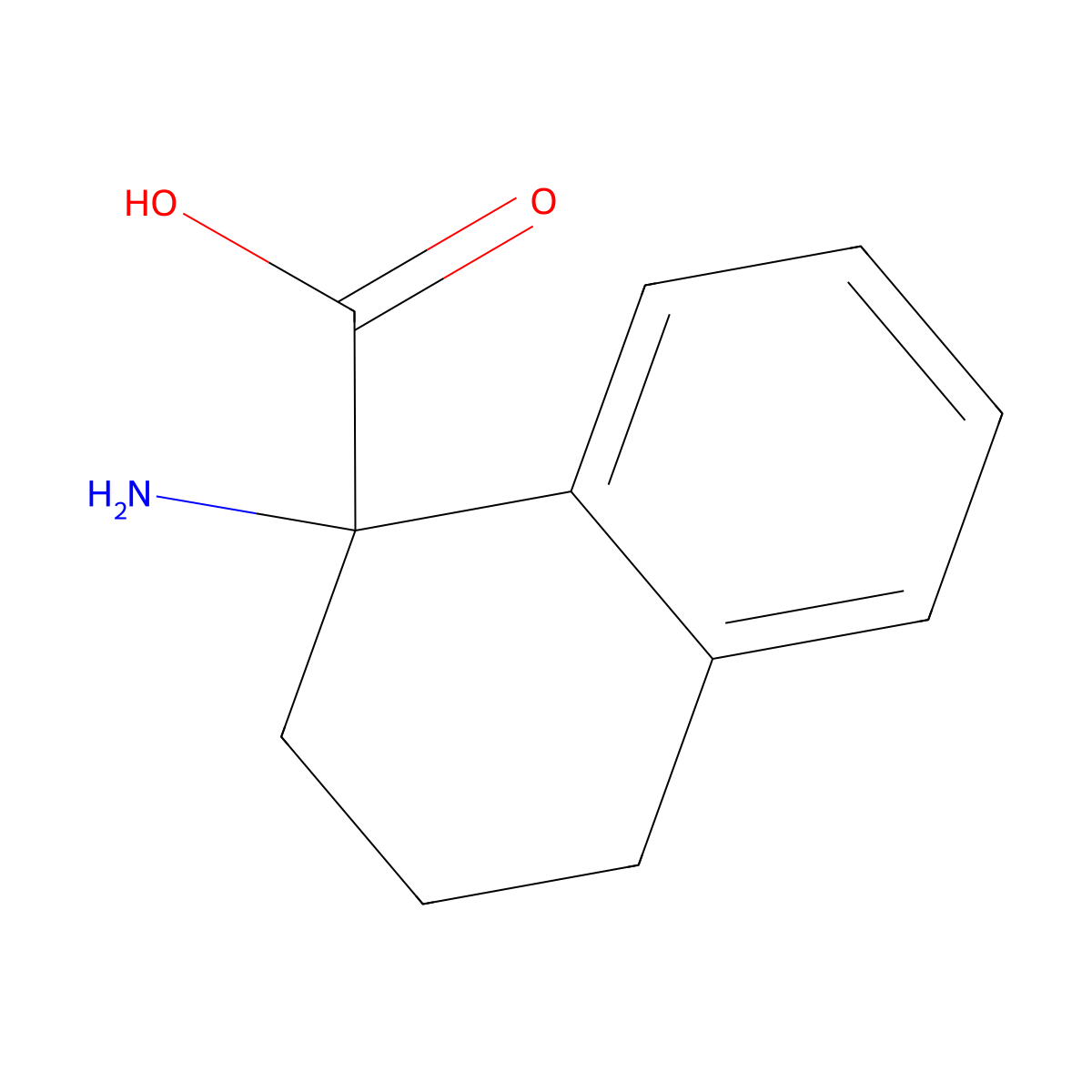 1-Amino-1,2,3,4-tetrahydronaphthalene-1-carboxylic acid molecular structure, CAS 30265-11-3