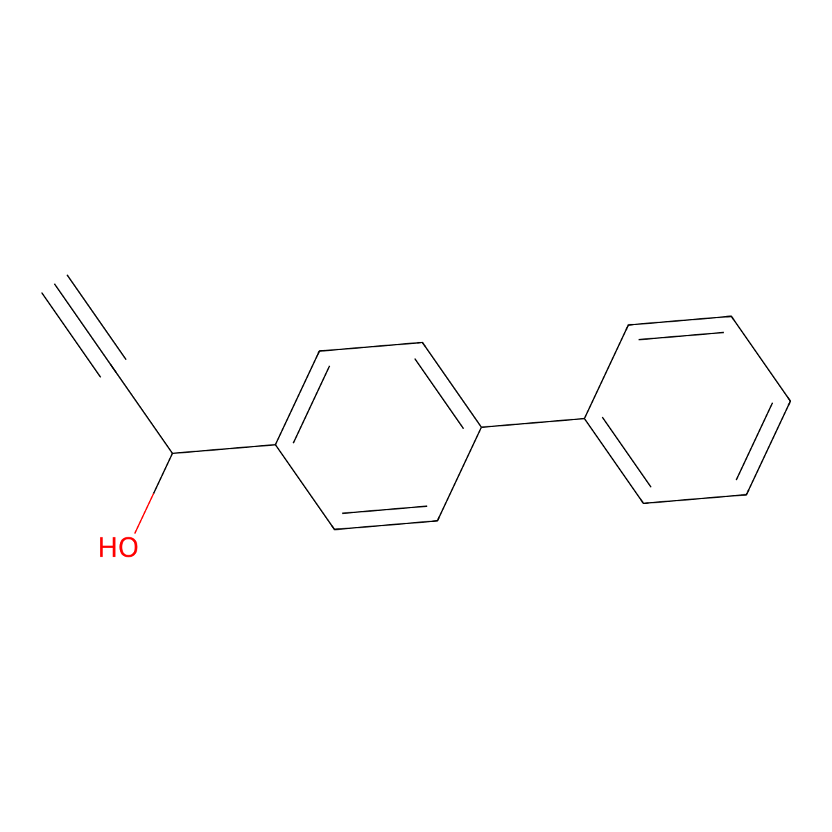 1-(4-Biphenylyl)-2-propyn-1-ol molecular structure, CAS 30265-81-7
