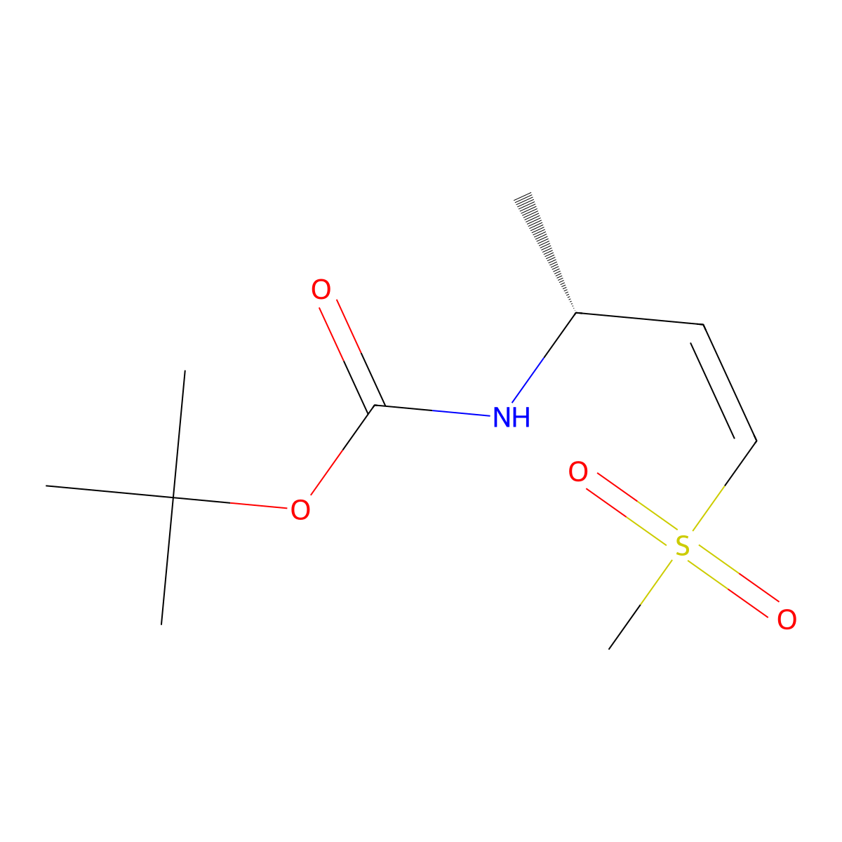 tert-Butyl (R,Z)-(4-(methylsulfonyl)but-3-en-2-yl)carbamate molecular structure, CAS 3026507-09-2