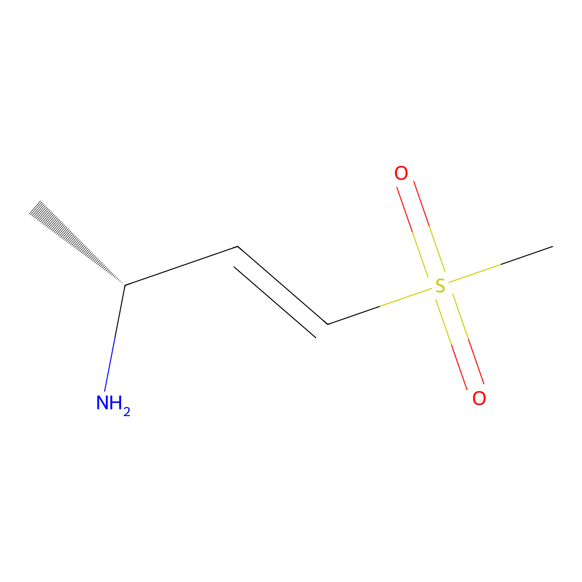 (E,2R)-4-methylsulfonylbut-3-en-2-amine molecular structure, CAS 3026507-77-4