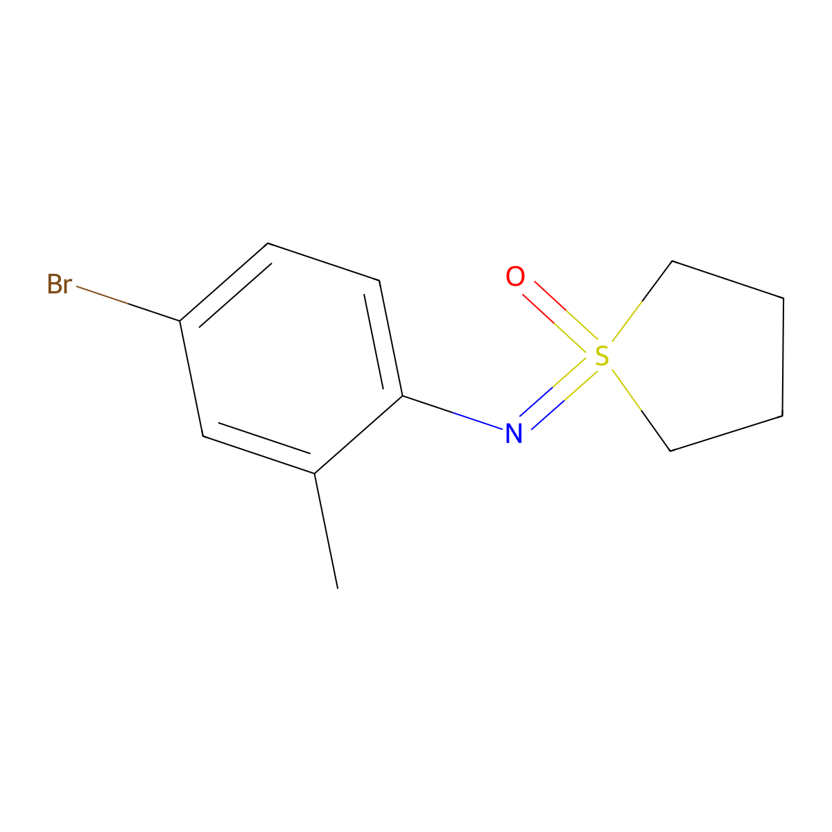 1-((4-Bromo-2-methylphenyl)imino)tetrahydro-1H-1l6-thiophene 1-oxide molecular structure, CAS 3026511-80-5