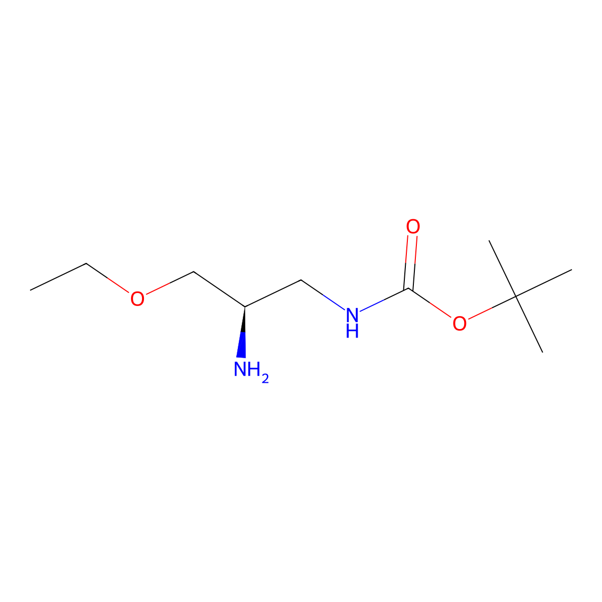 tert-butyl N-[(2R)-2-amino-3-ethoxypropyl]carbamate molecular structure, CAS 3026594-84-0