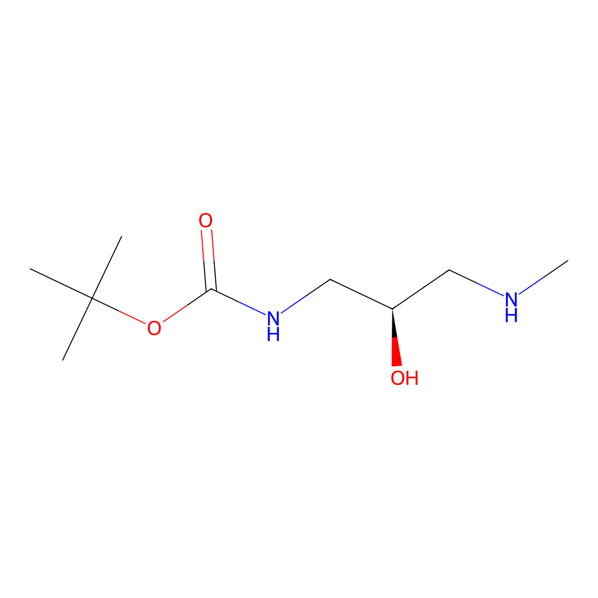 Tert-butyl (R)-(2-hydroxy-3-(methylamino)propyl)carbamate molecular structure, CAS 3026594-85-1