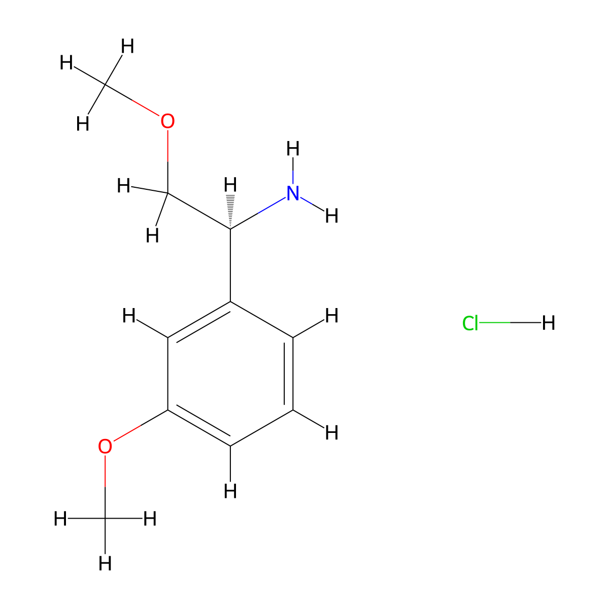 (S)-2-Methoxy-1-(3-methoxyphenyl)ethan-1-amine (hydrochloride) molecular structure, CAS 3026594-96-4
