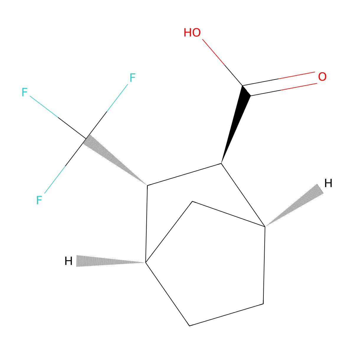 rac-(1R,2R,3R,4S)-3-(trifluoromethyl)bicyclo[2.2.1]heptane-2-carboxylic acid molecular structure, CAS 3026595-06-9