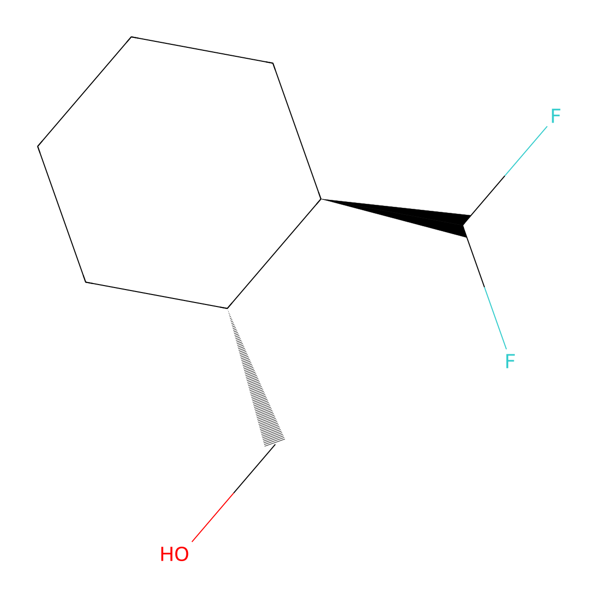 rac-[(1R,2R)-2-(difluoromethyl)cyclohexyl]methanol molecular structure, CAS 3026595-19-4