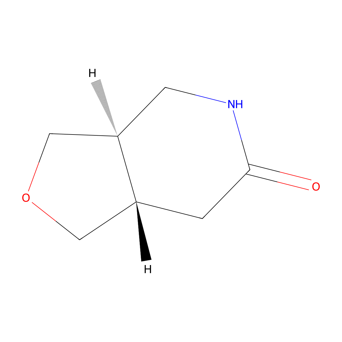 rac-(3aR,7aS)-octahydrofuro[3,4-c]pyridin-6-one molecular structure, CAS 3026595-59-2