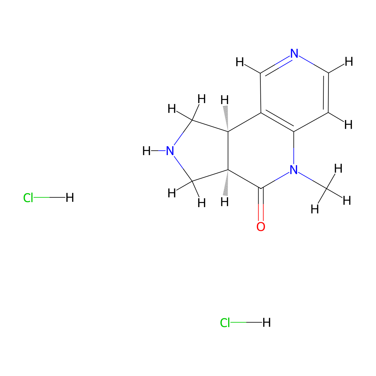 rac-(3aR,9bR)-5-methyl-1H,2H,3H,3aH,4H,5H,9bH-pyrrolo[3,4-c]1,6-naphthyridin-4-one dihydrochloride molecular structure, CAS 3026596-02-8