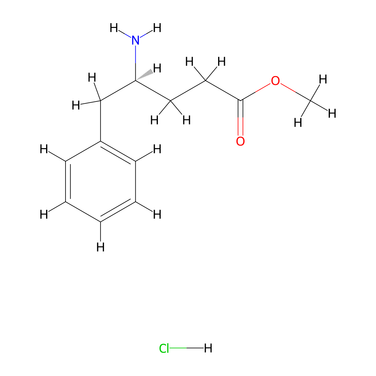 methyl (4S)-4-amino-5-phenylpentanoate;hydrochloride molecular structure, CAS 3026596-19-7