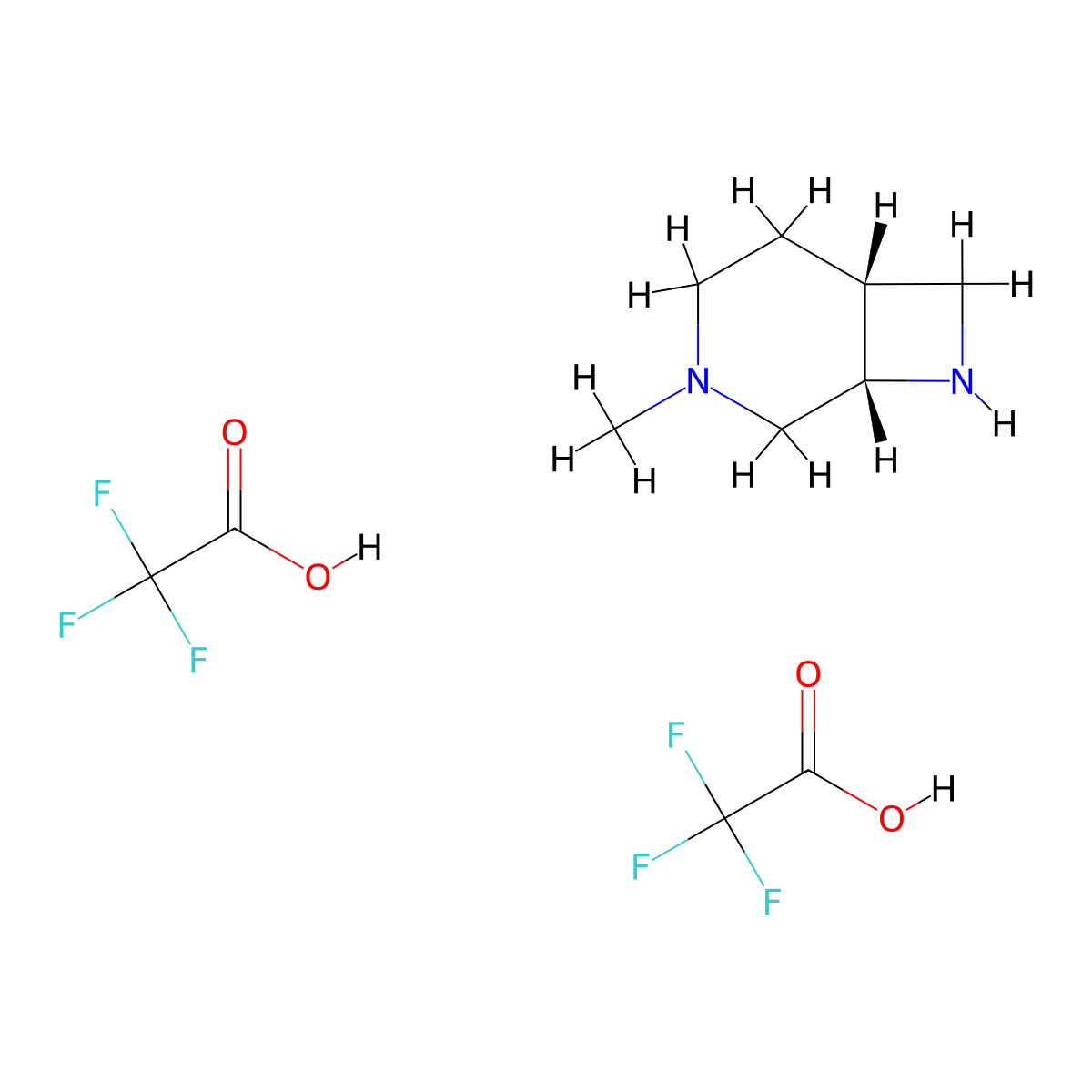 (1S,6R)-3-Methyl-3,8-diazabicyclo[4.2.0]octane bis(2,2,2-trifluoroacetate) molecular structure, CAS 3026596-54-0