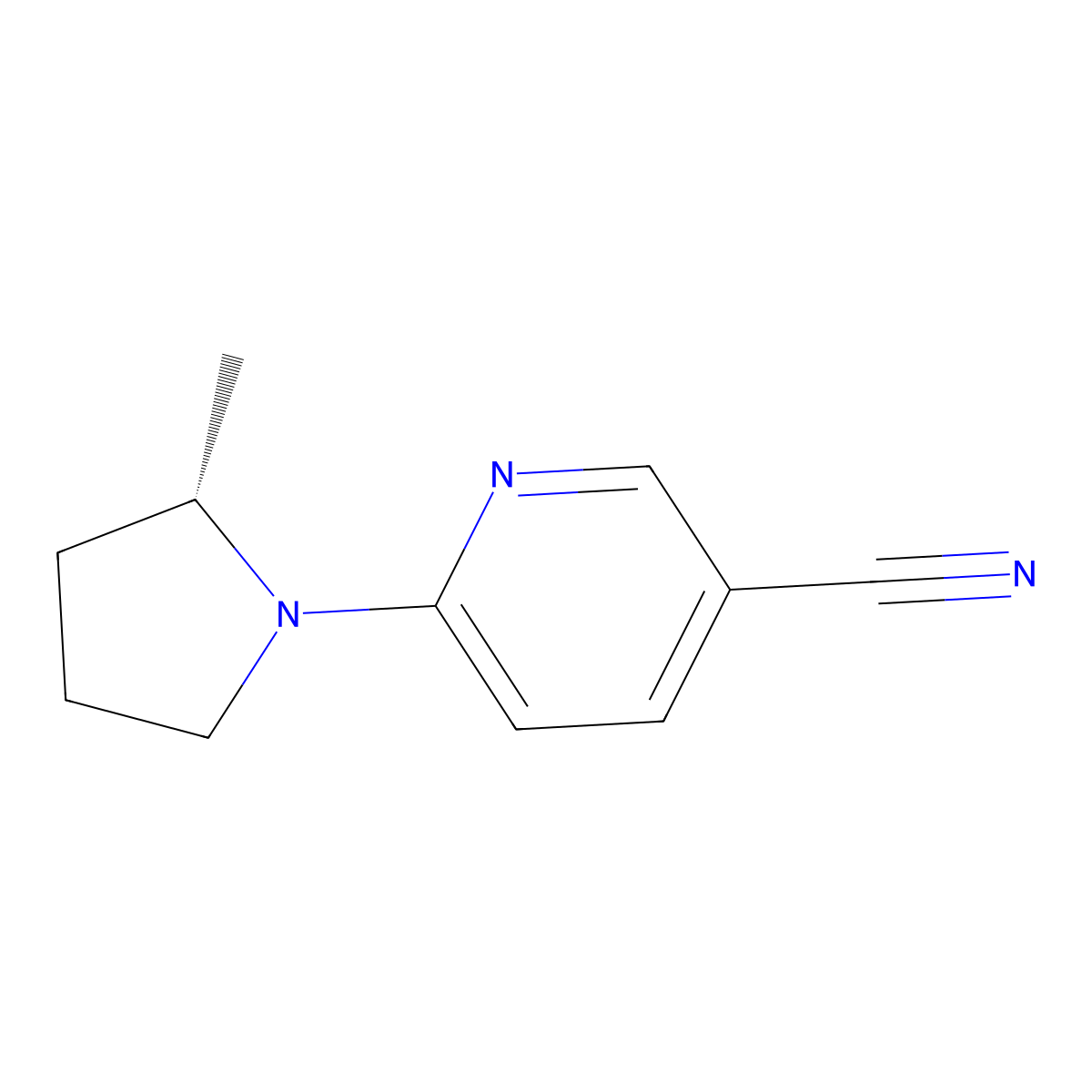 (S)-6-(2-Methylpyrrolidin-1-yl)nicotinonitrile molecular structure, CAS 3026596-75-5