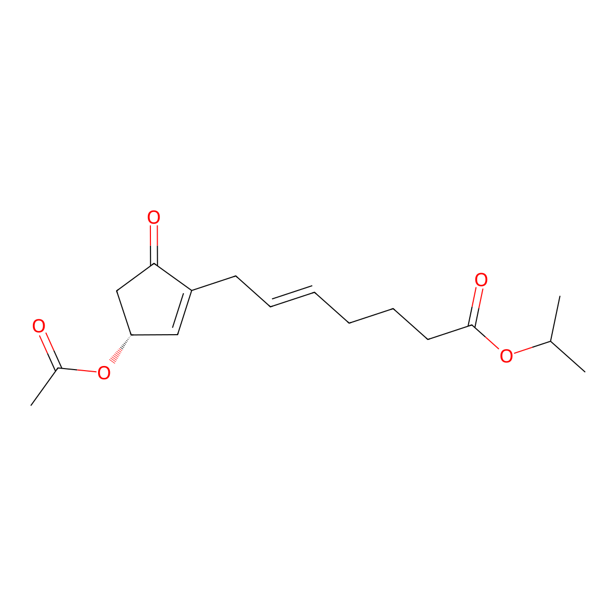 Isopropyl (R)-7-(3-Acetoxy-5-oxo-1-cyclopentenyl)-5-heptenoate molecular structure, CAS 3026596-84-6