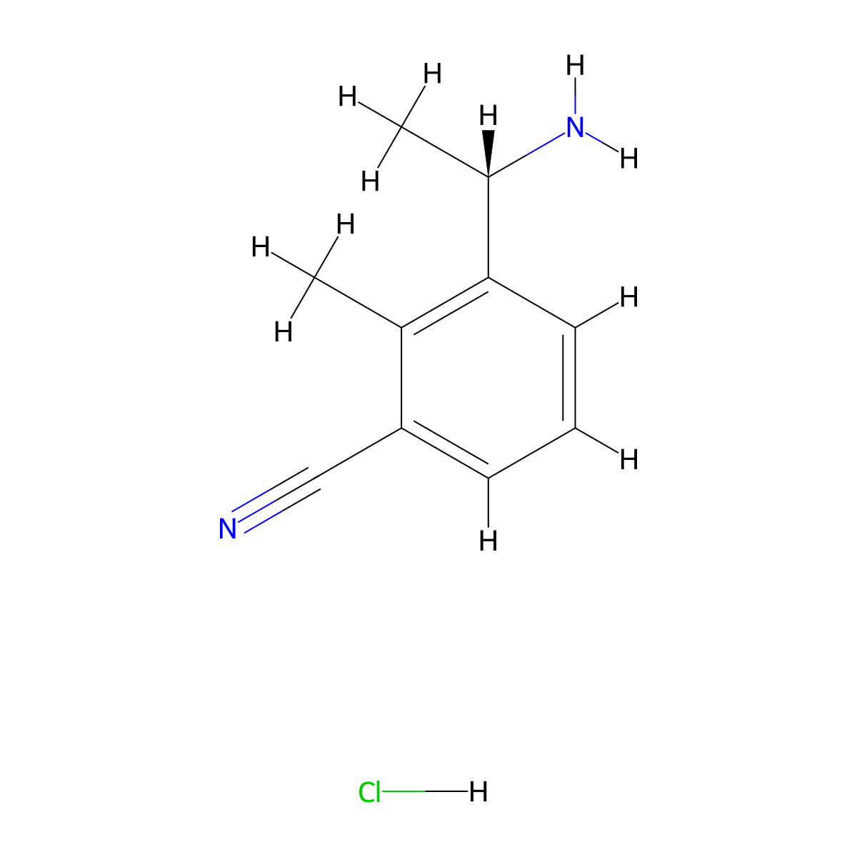 (S)-3-(1-Aminoethyl)-2-methylbenzonitrile hydrochloride molecular structure, CAS 3026596-96-0