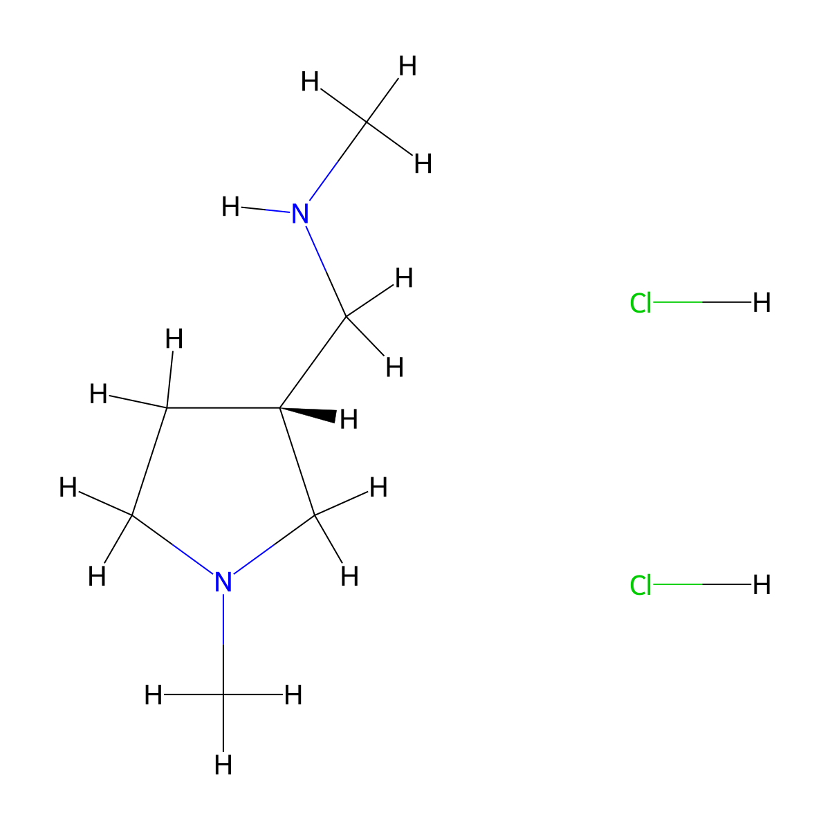 methyl({[(3R)-1-methylpyrrolidin-3-yl]methyl})amine dihydrochloride molecular structure, CAS 3026597-04-3