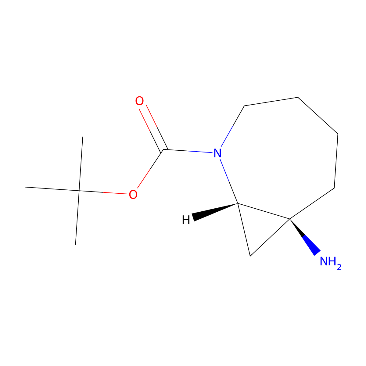 rac-tert-butyl (1R,7R)-7-amino-2-azabicyclo[5.1.0]octane-2-carboxylate molecular structure, CAS 3026597-58-7