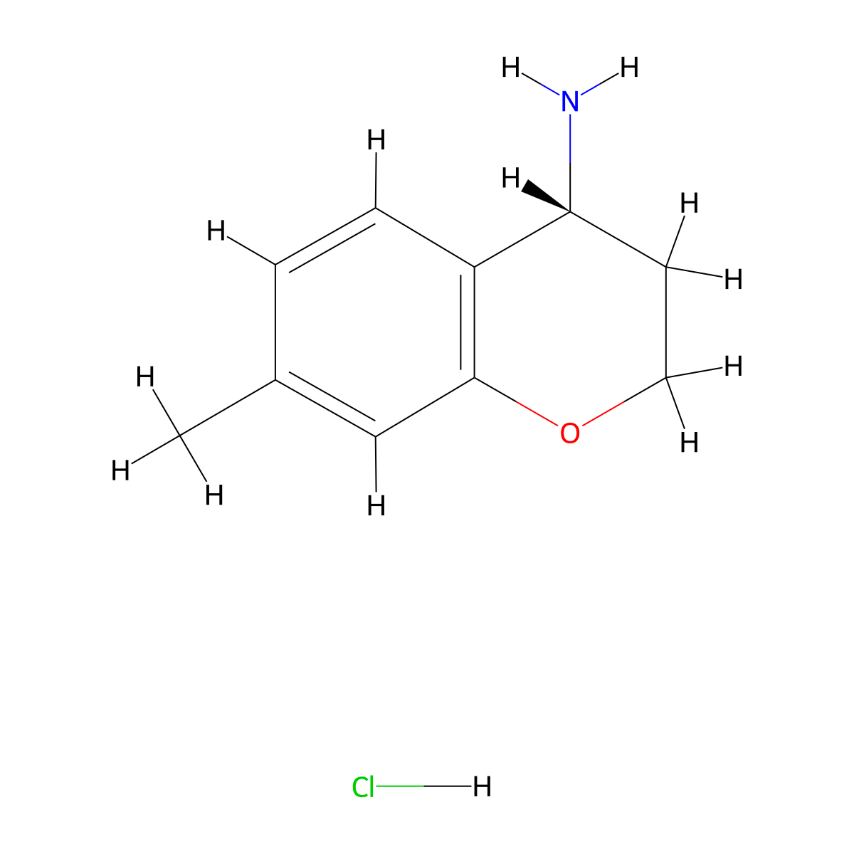 (R)-7-Methylchroman-4-amine hydrochloride molecular structure, CAS 3026597-59-8