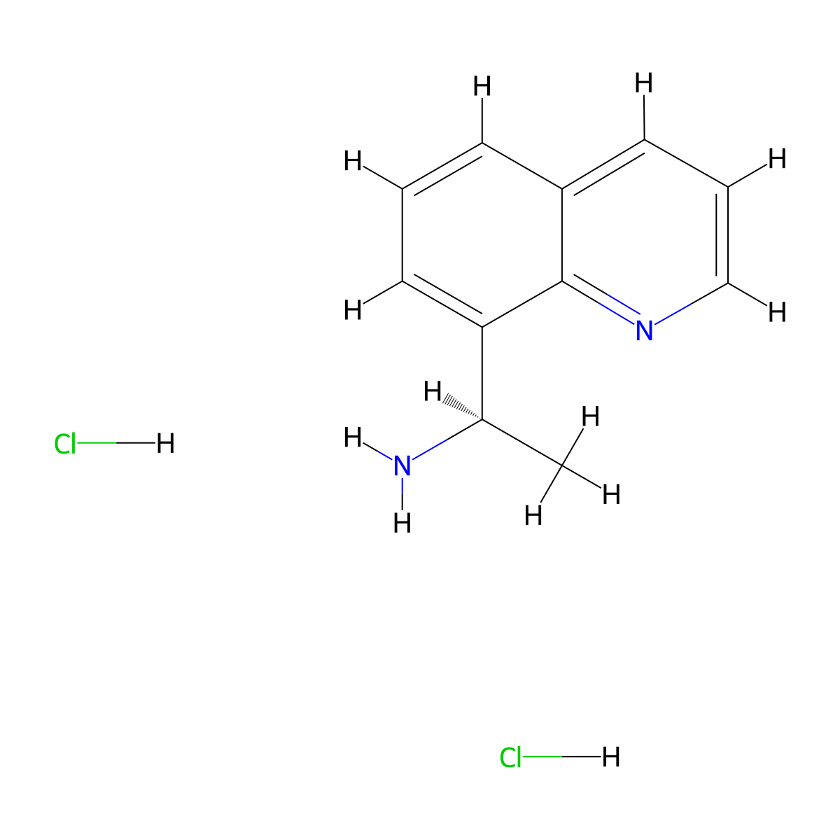 (R)-1-(Quinolin-8-yl)ethan-1-amine dihydrochloride molecular structure, CAS 3026597-64-5