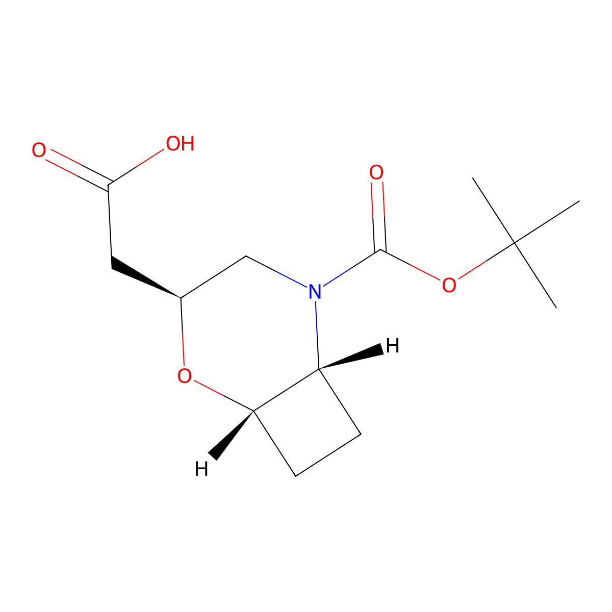 rac-2-[(1R,3R,6S)-5-[(tert-butoxy)carbonyl]-2-oxa-5-azabicyclo[4.2.0]octan-3-yl]acetic acid molecular structure, CAS 3026597-70-3