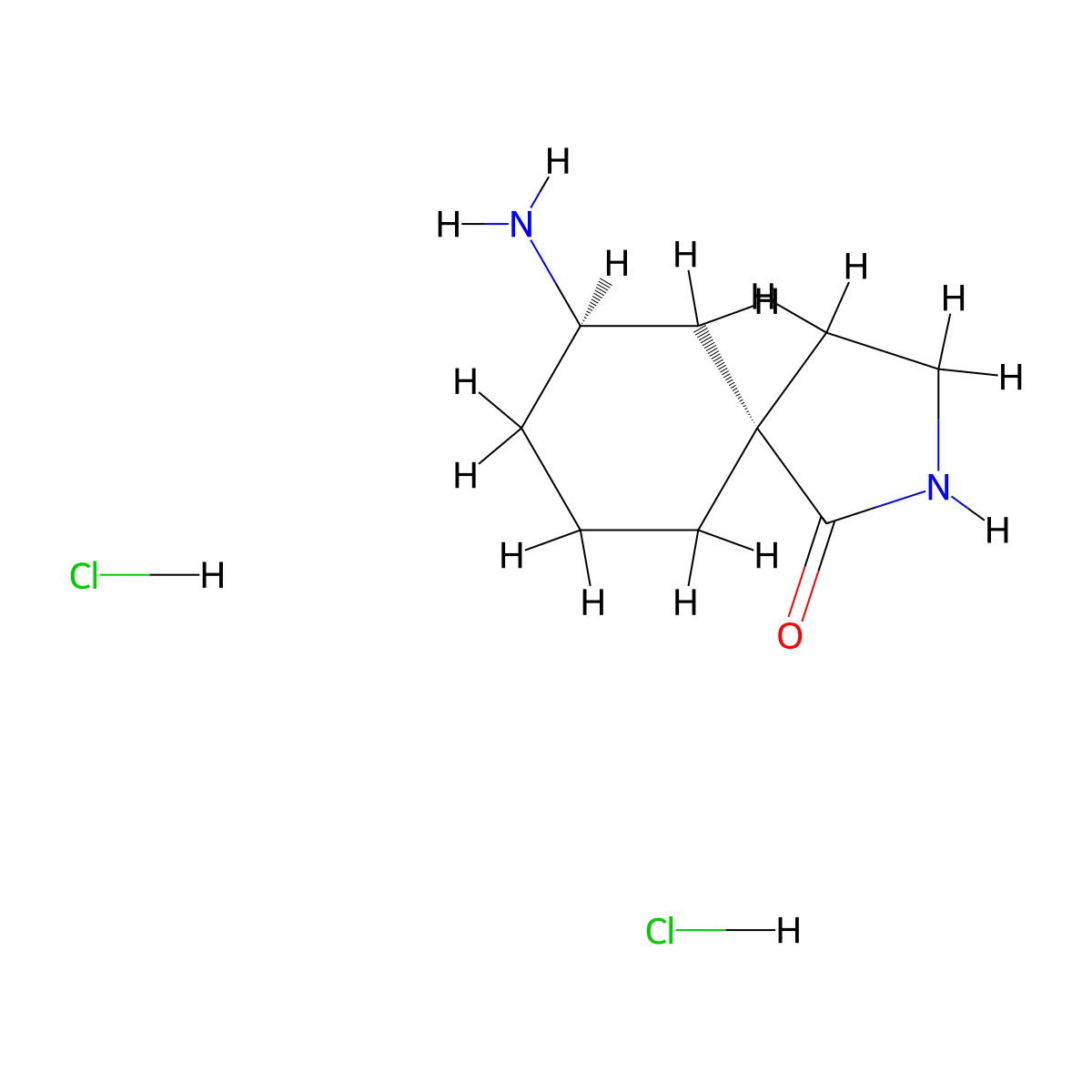 rac-(5R,7S)-7-amino-2-azaspiro[4.5]decan-1-one dihydrochloride molecular structure, CAS 3026597-90-7