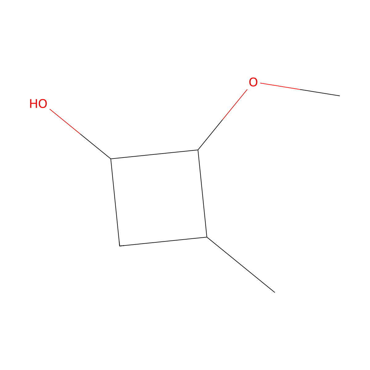rac-(1R,2R,3R)-2-methoxy-3-methylcyclobutan-1-ol molecular structure, CAS 3026598-08-0