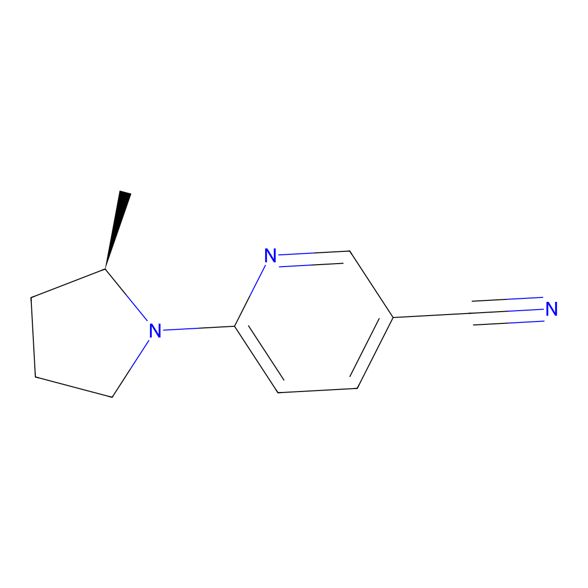 (R)-6-(2-Methylpyrrolidin-1-yl)nicotinonitrile molecular structure, CAS 3026598-23-9