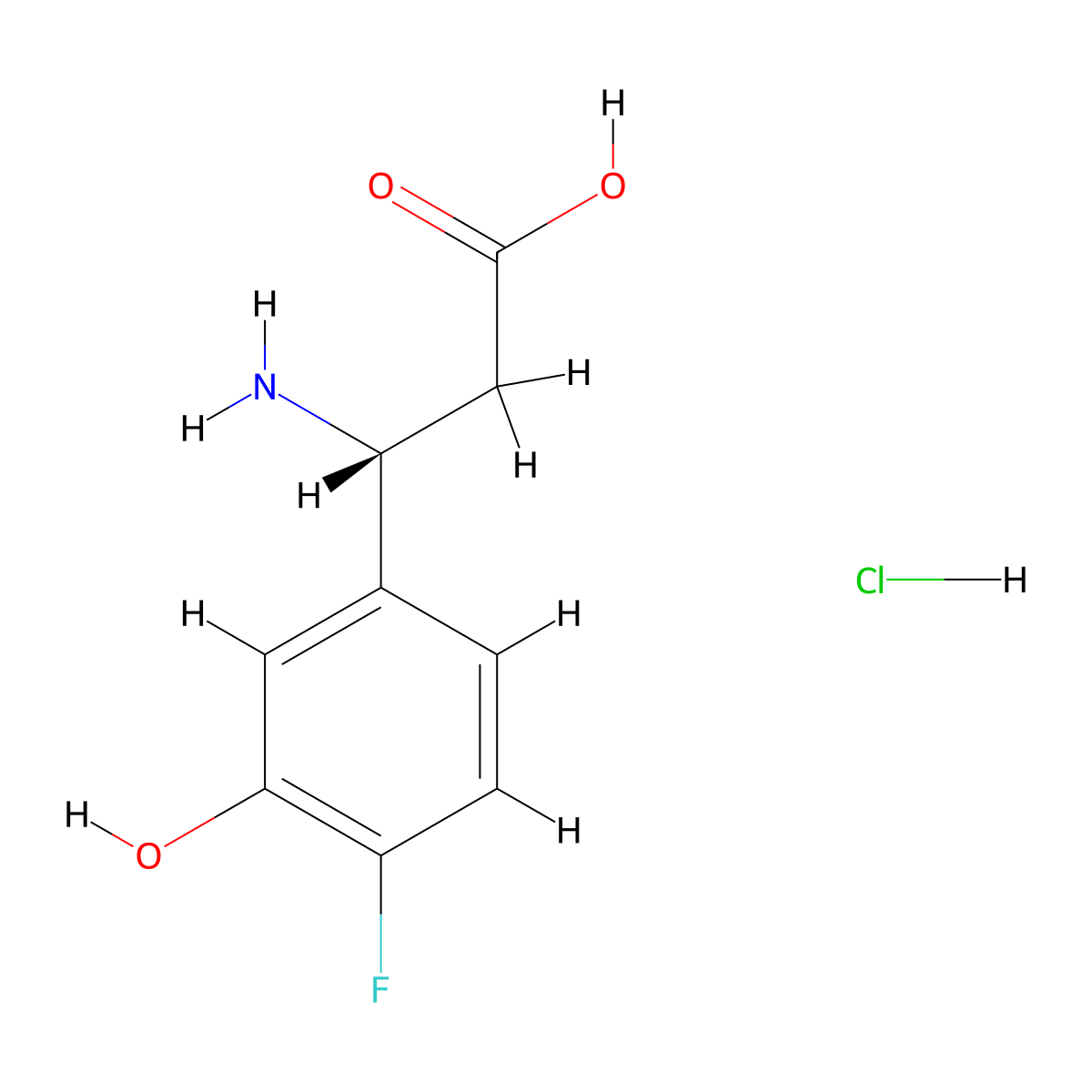 (R)-3-Amino-3-(4-fluoro-3-hydroxyphenyl)propanoic acid hydrochloride molecular structure, CAS 3026598-31-9