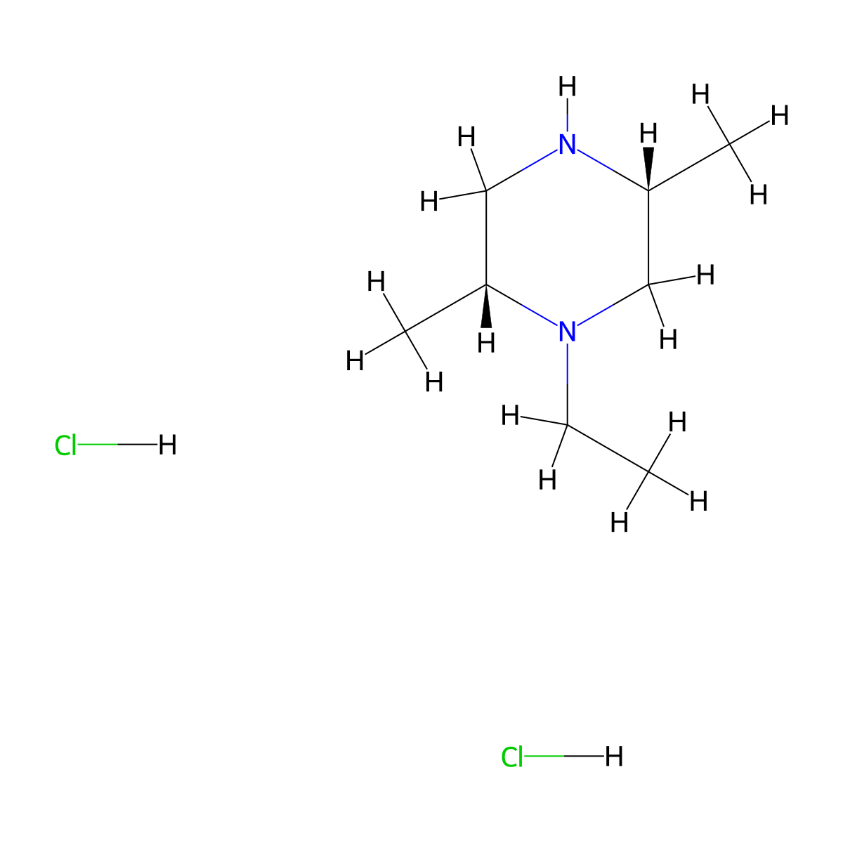 (2R,5R)-1-ethyl-2,5-dimethylpiperazine dihydrochloride molecular structure, CAS 3026598-46-6