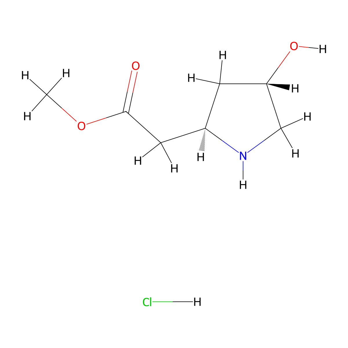 methyl 2-[(2R,4S)-4-hydroxypyrrolidin-2-yl]acetate;hydrochloride molecular structure, CAS 3026598-48-8