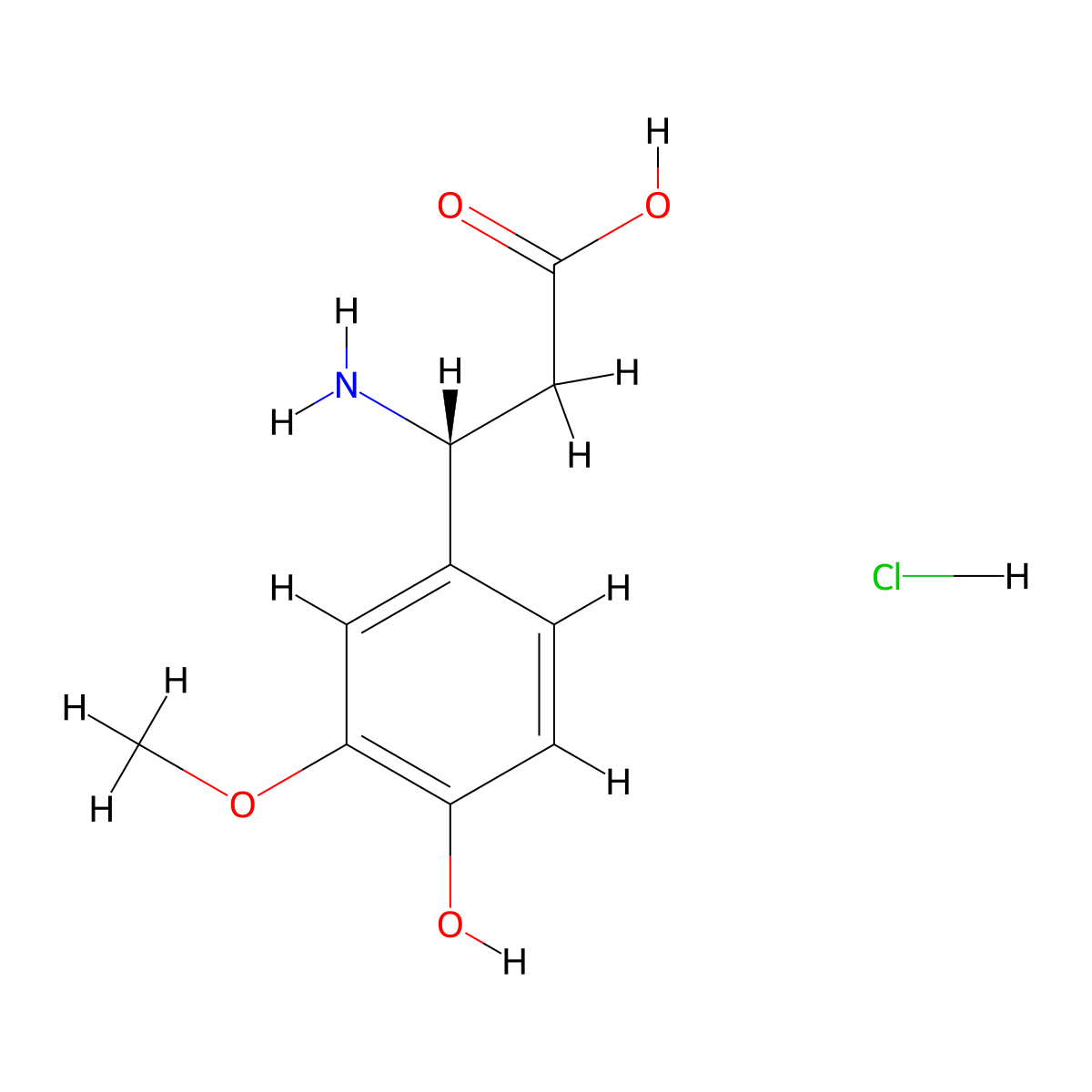 (R)-3-Amino-3-(4-hydroxy-3-methoxyphenyl)propanoic acid hydrochloride molecular structure, CAS 3026598-66-0