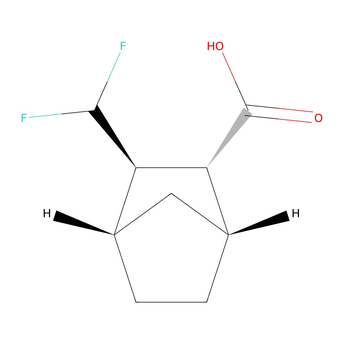 rac-(1R,2R,3R,4S)-3-(difluoromethyl)bicyclo[2.2.1]heptane-2-carboxylic acid molecular structure, CAS 3026598-77-3