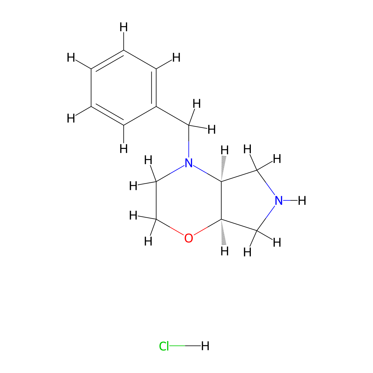 (4aS,7aR)-4-benzyloctahydropyrrolo[3,4-b][1,4]oxazine hydrochloride molecular structure, CAS 3026598-93-3