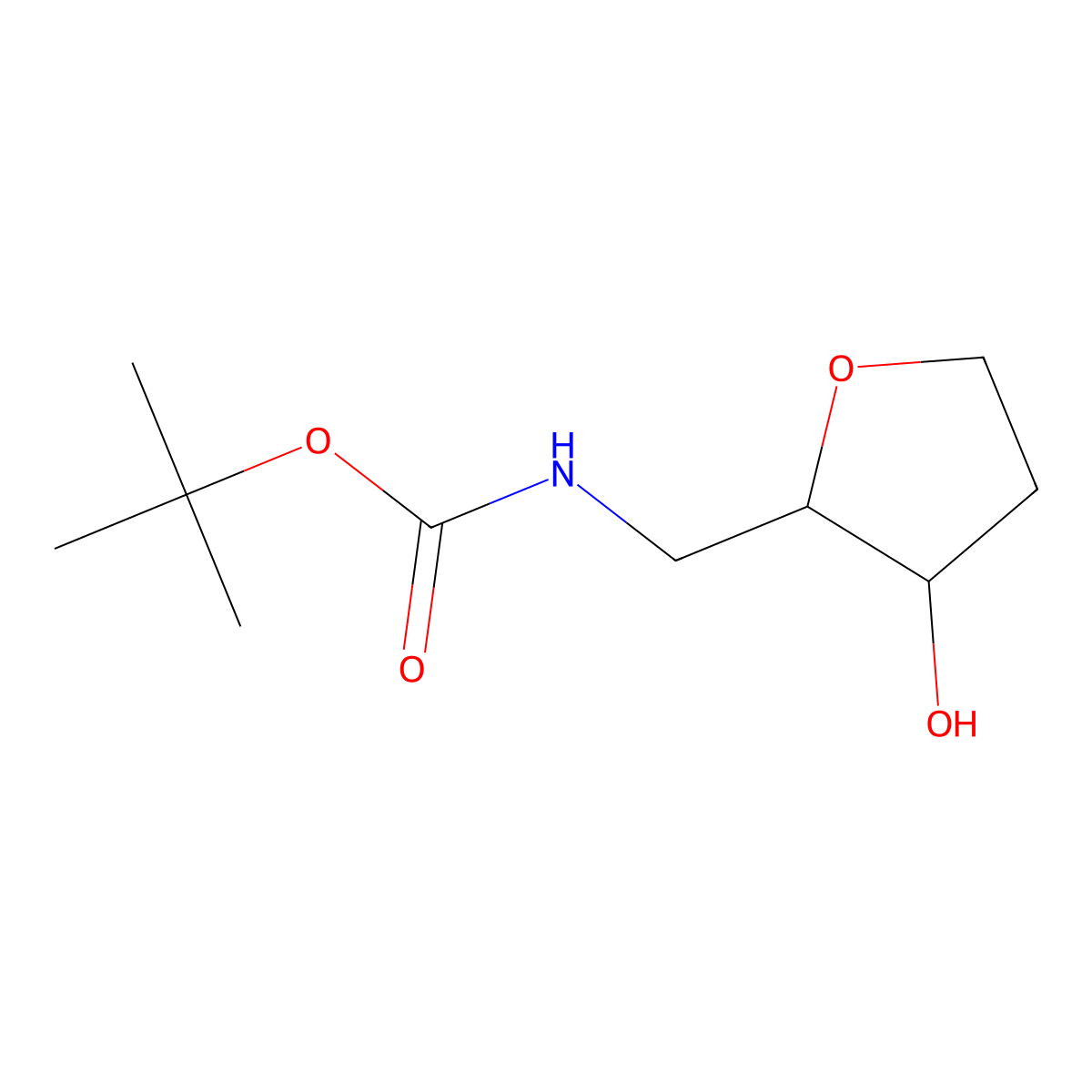 rac-tert-butyl N-{[(2R,3R)-3-hydroxyoxolan-2-yl]methyl}carbamate molecular structure, CAS 3026599-14-1