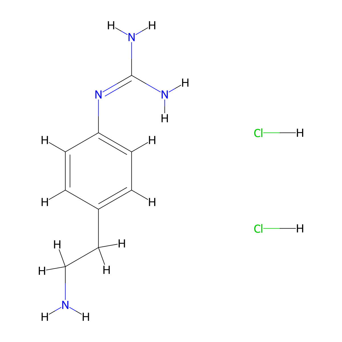 2-[4-(2-Aminoethyl)phenyl]guanidine;dihydrochloride molecular structure, CAS 3026599-96-9