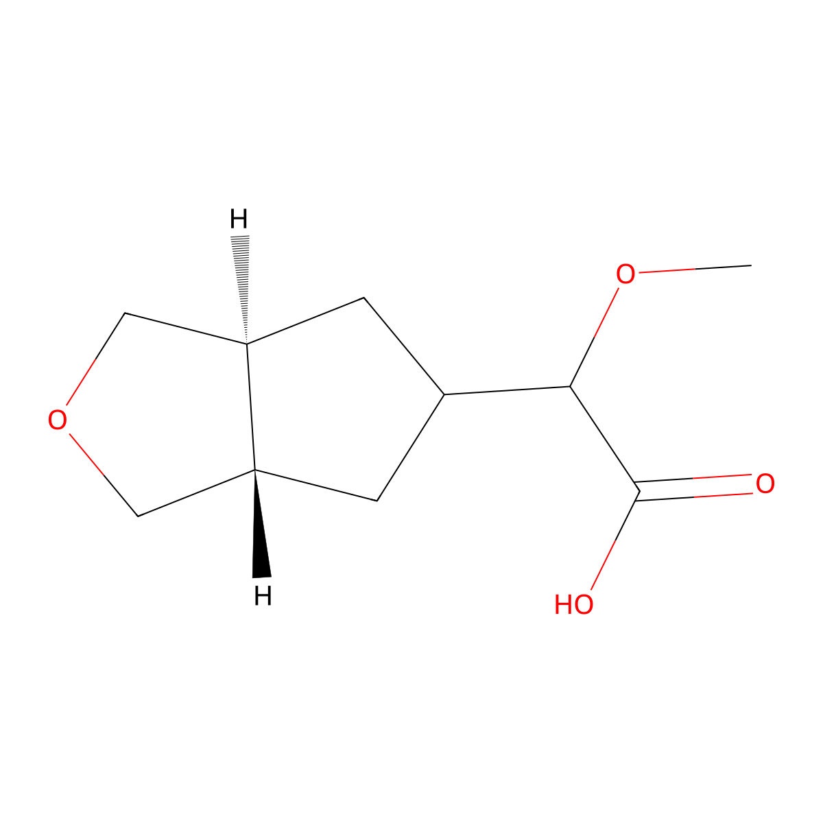 rac-2-[(3aR,6aR)-hexahydro-1H-cyclopenta[c]furan-5-yl]-2-methoxyacetic acid molecular structure, CAS 3026641-80-2