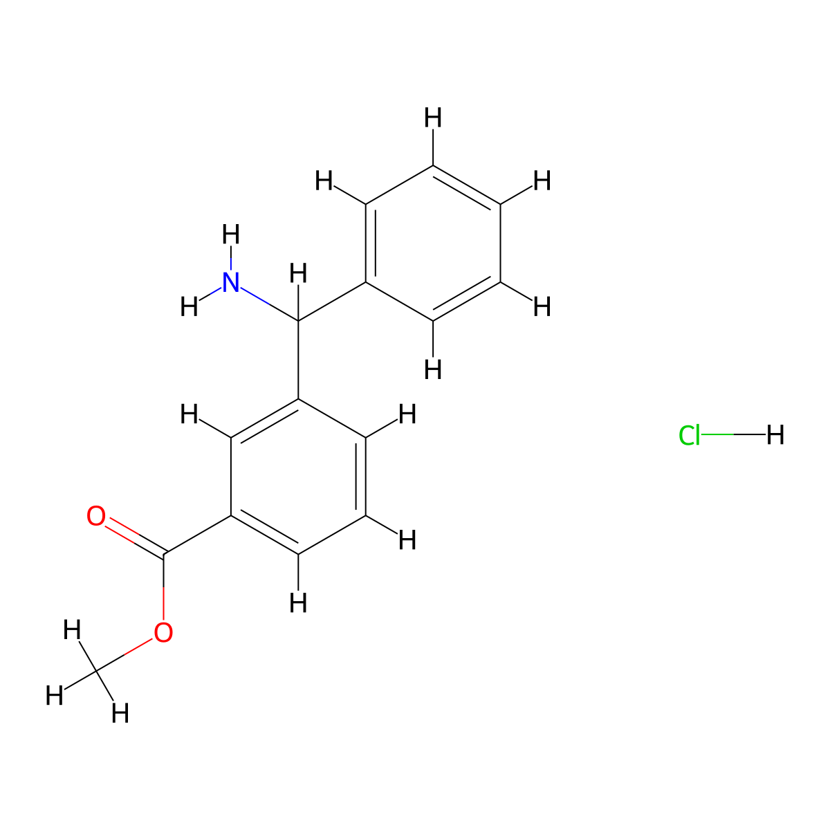Methyl 3-[amino(phenyl)methyl]benzoate hydrochloride molecular structure, CAS 3026650-74-5