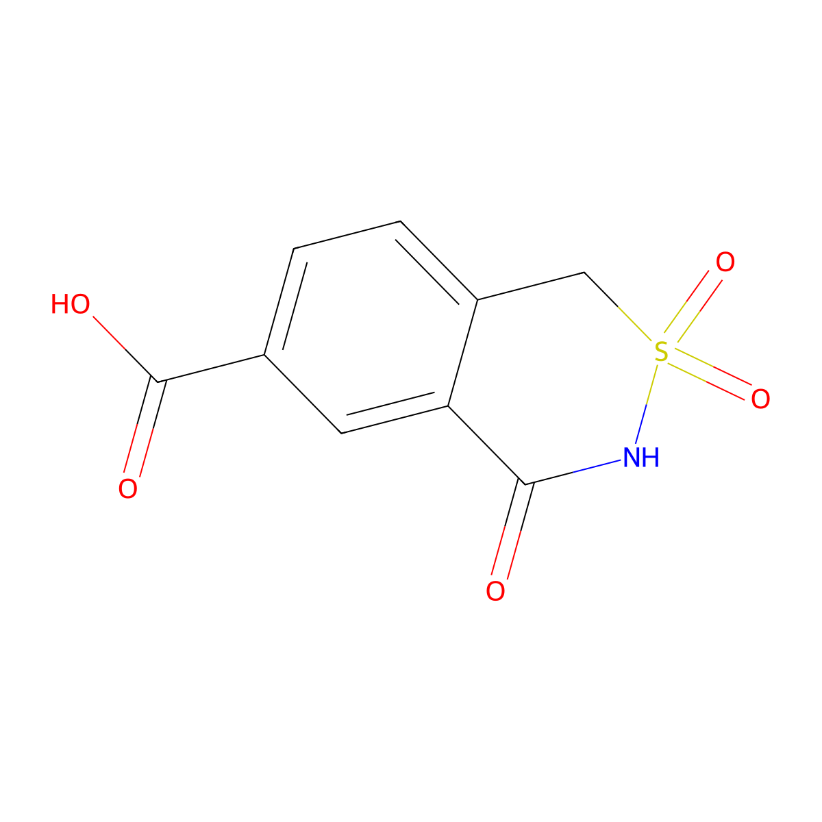 2,2,4-trioxo-3,4-dihydro-1H-2lambda6,3-benzothiazine-6-carboxylic acid molecular structure, CAS 3026650-77-8