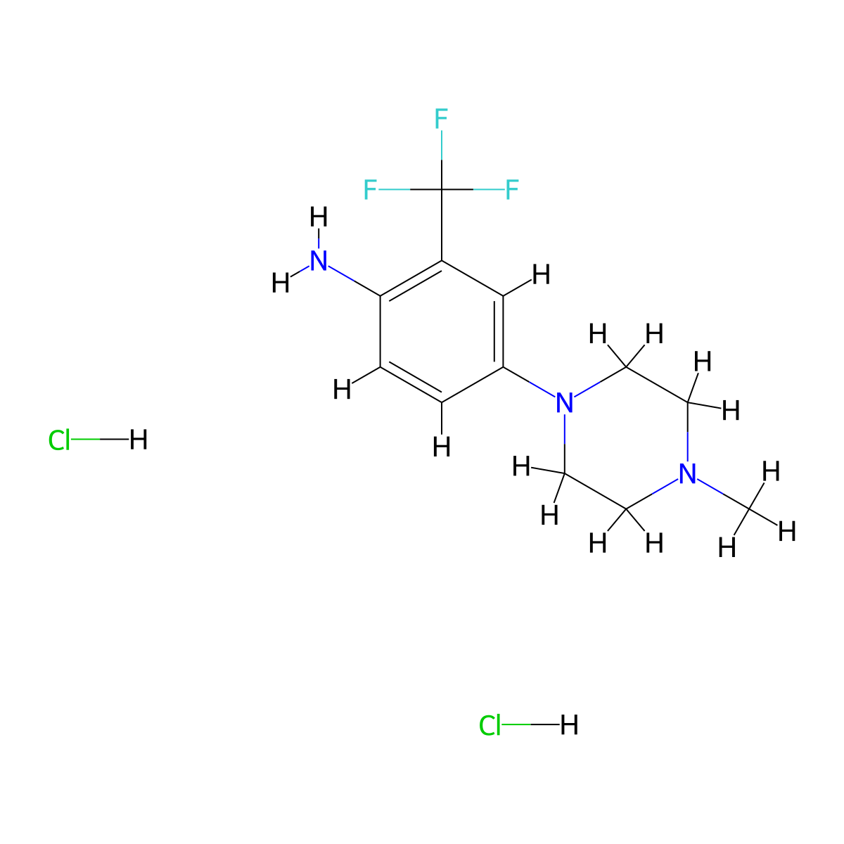 4-(4-Methylpiperazin-1-yl)-2-(trifluoromethyl)aniline dihydrochloride molecular structure, CAS 3026669-93-9