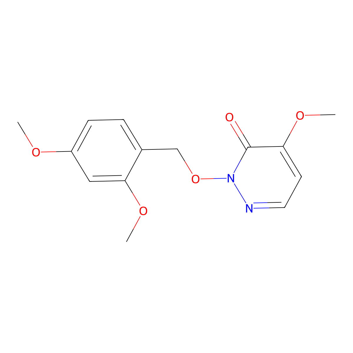 2-((2,4-Dimethoxybenzyl)oxy)-4-methoxypyridazin-3(2H)-one molecular structure, CAS 3026669-96-2