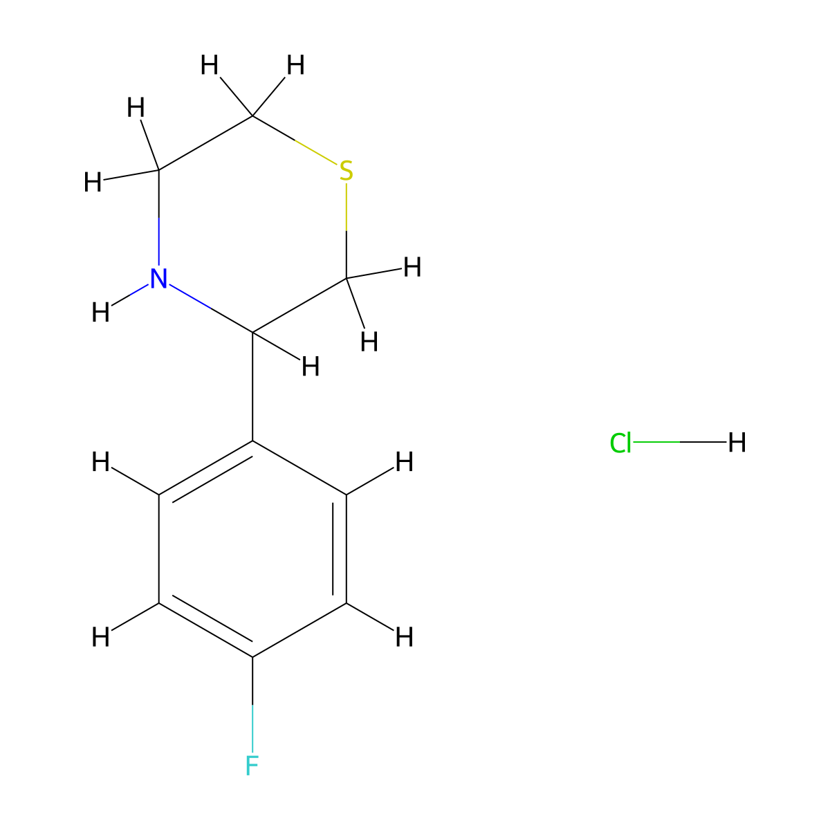 3-(4-Fluorophenyl)thiomorpholine hydrochloride molecular structure, CAS 3026670-02-7