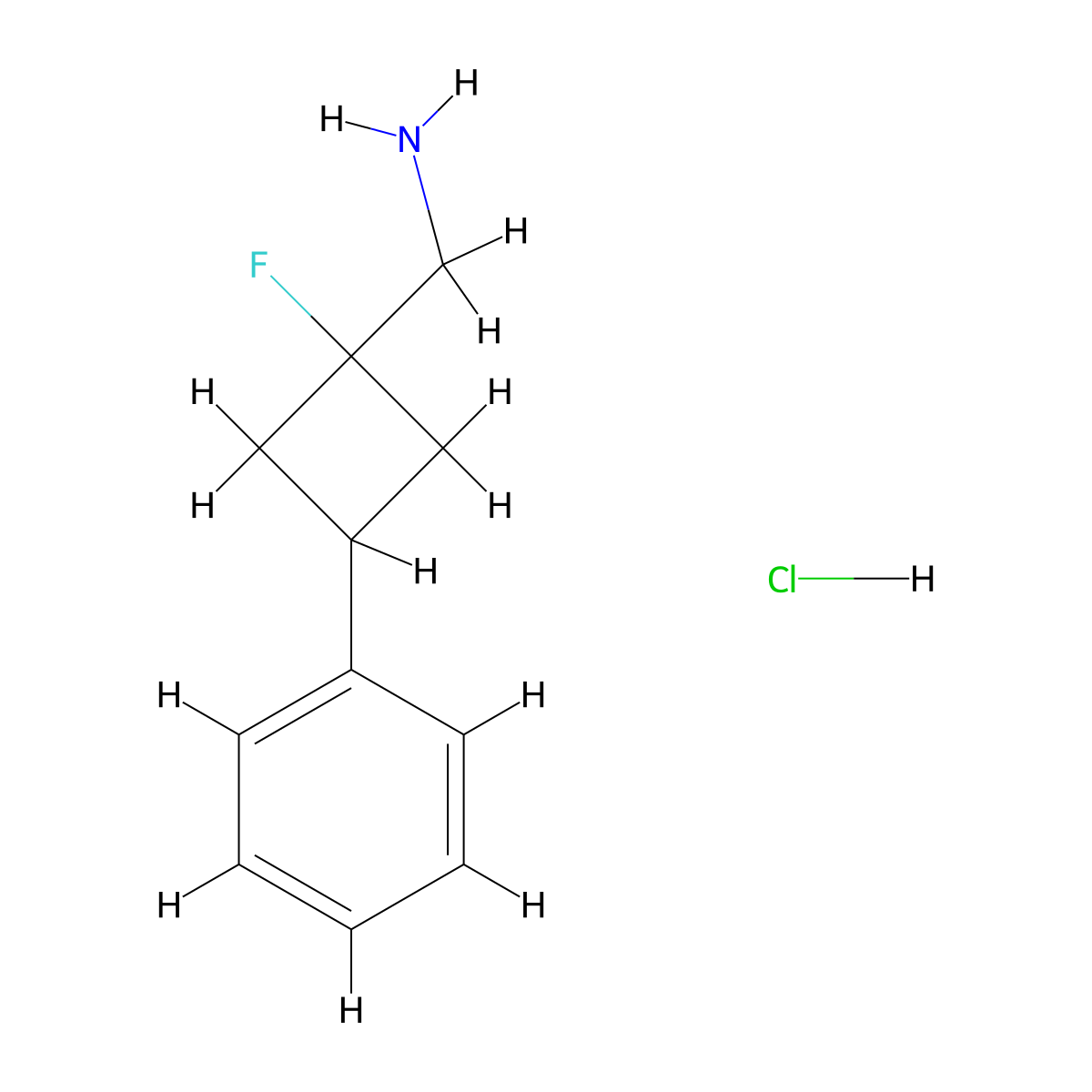 1-(1-Fluoro-3-phenylcyclobutyl)methanamine hydrochloride molecular structure, CAS 3026670-06-1