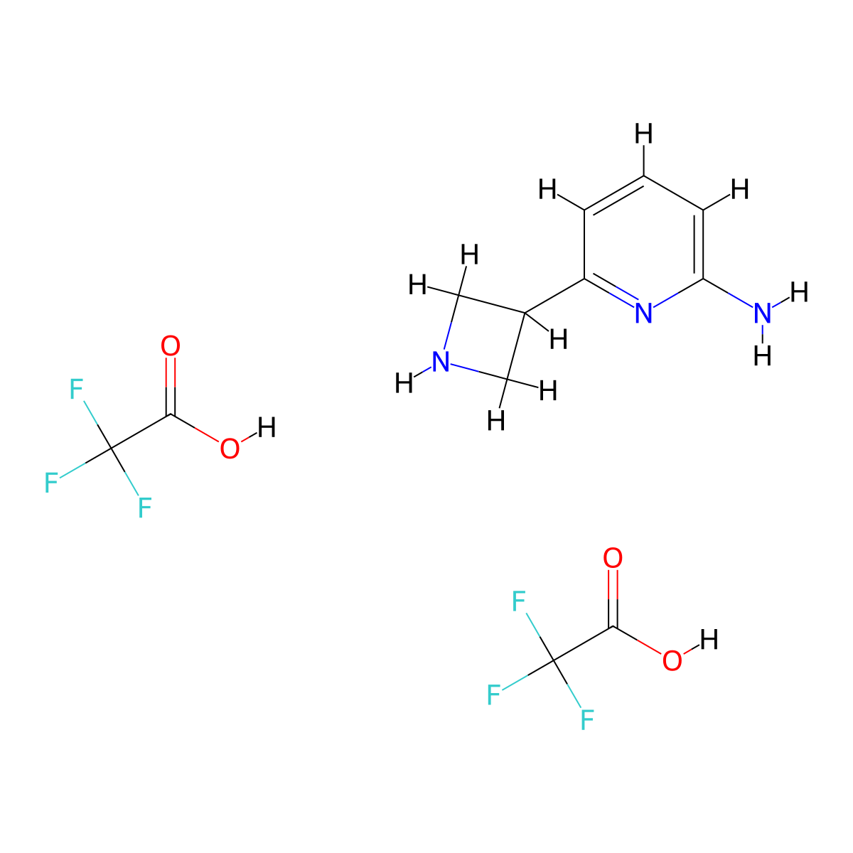 6-(Azetidin-3-yl)pyridin-2-amine, bis(trifluoroacetic acid) molecular structure, CAS 3026670-10-7