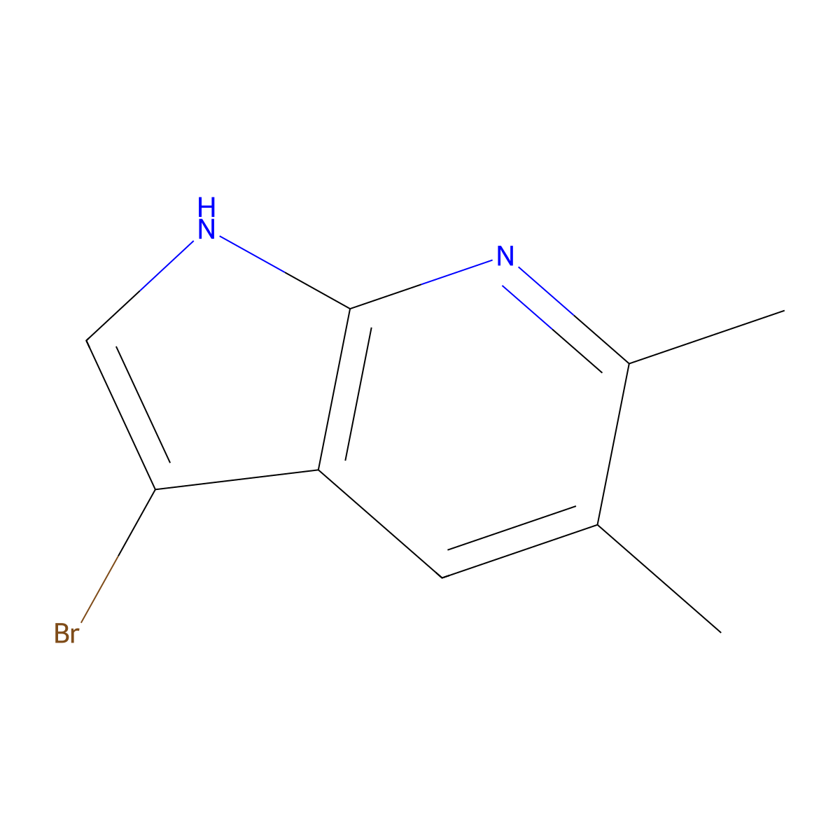 3-Bromo-5,6-dimethyl-7-azaindole molecular structure, CAS 3026670-40-3