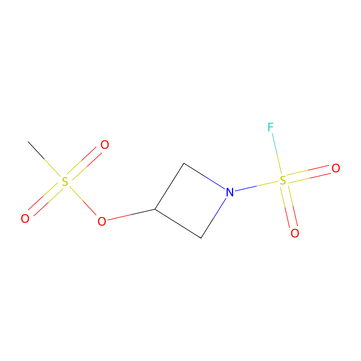 (1-Fluorosulfonylazetidin-3-yl) methanesulfonate molecular structure, CAS 3026670-49-2