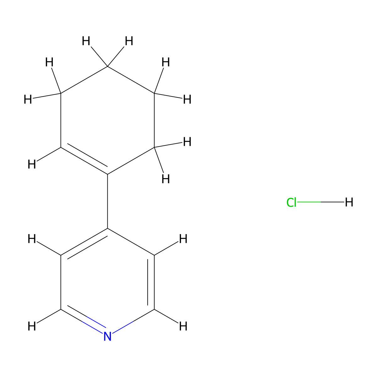4-(Cyclohex-1-en-1-yl)pyridine hydrochloride molecular structure, CAS 3026670-55-0