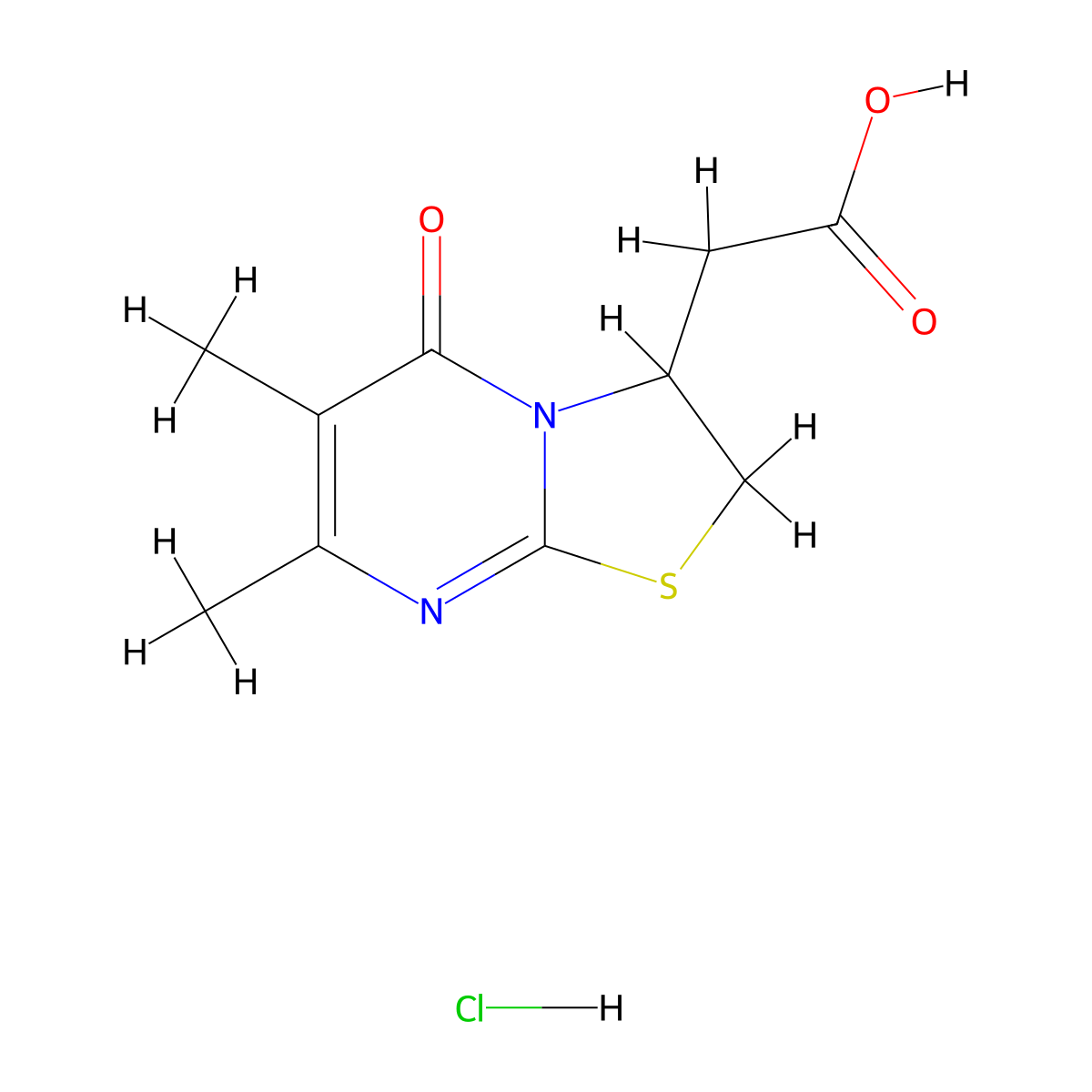 2-{6,7-dimethyl-5-oxo-2H,3H,5H-[1,3]thiazolo[3,2-a]pyrimidin-3-yl}acetic acid hydrochloride molecular structure, CAS 3026670-64-1