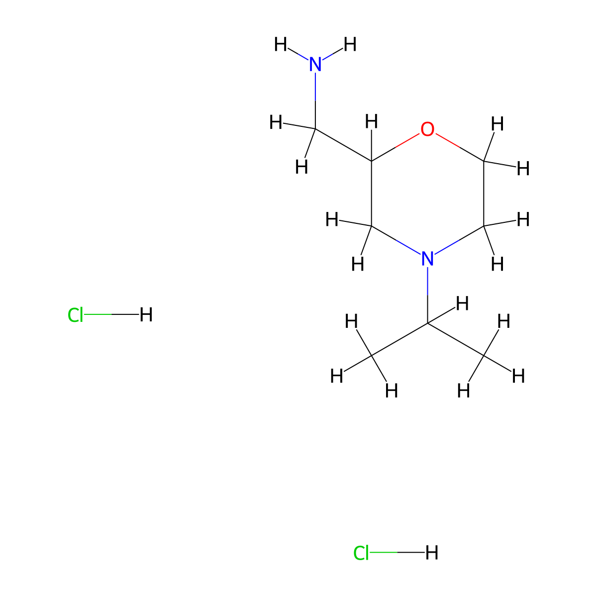 1-[4-(Propan-2-yl)morpholin-2-yl]methanamine dihydrochloride molecular structure, CAS 3026676-77-4