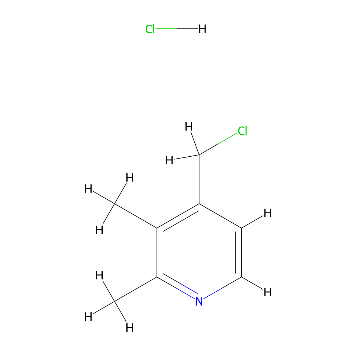 4-(Chloromethyl)-2,3-dimethylpyridine;hydrochloride molecular structure, CAS 3026676-84-3