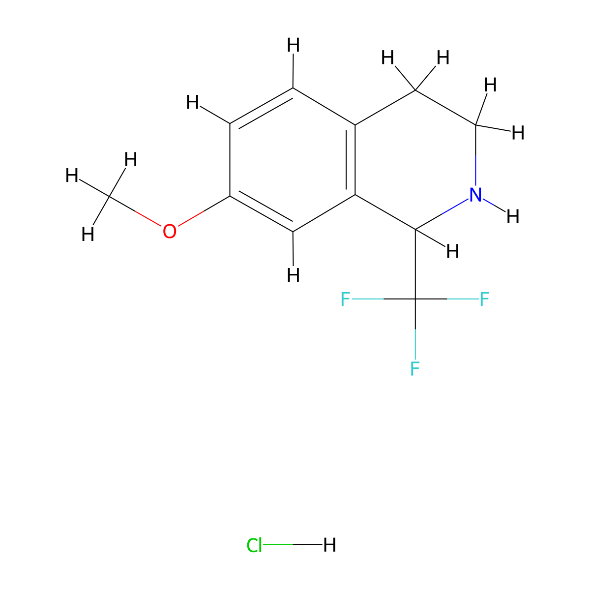 7-Methoxy-1-(trifluoromethyl)-1,2,3,4-tetrahydroisoquinoline hydrochloride molecular structure, CAS 3026676-93-4